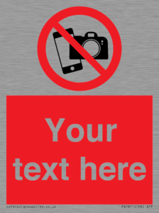 Custom No filming or photography